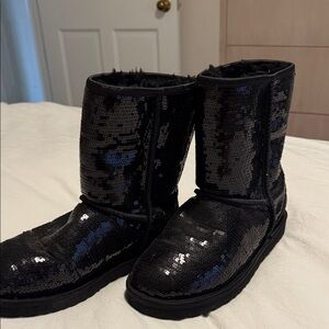 Ugg Black Sequin Winter Boots - Women